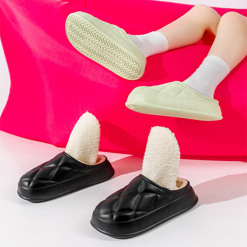 Chaussons d'hiver en peluche pour femmes