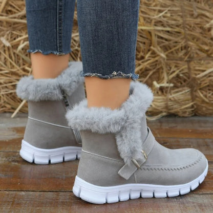 Bottines d'hiver chaudes avec boucle pour femmes