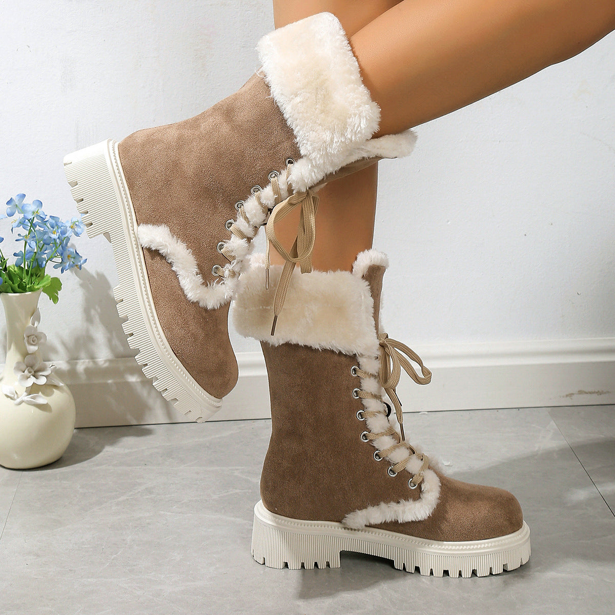 Bottes d'hiver femmes chaudes.