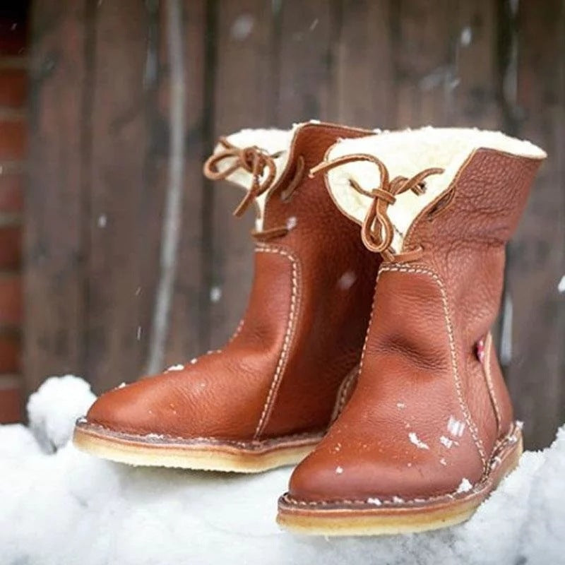 Bottes Neige Femme Doublées et Lacées