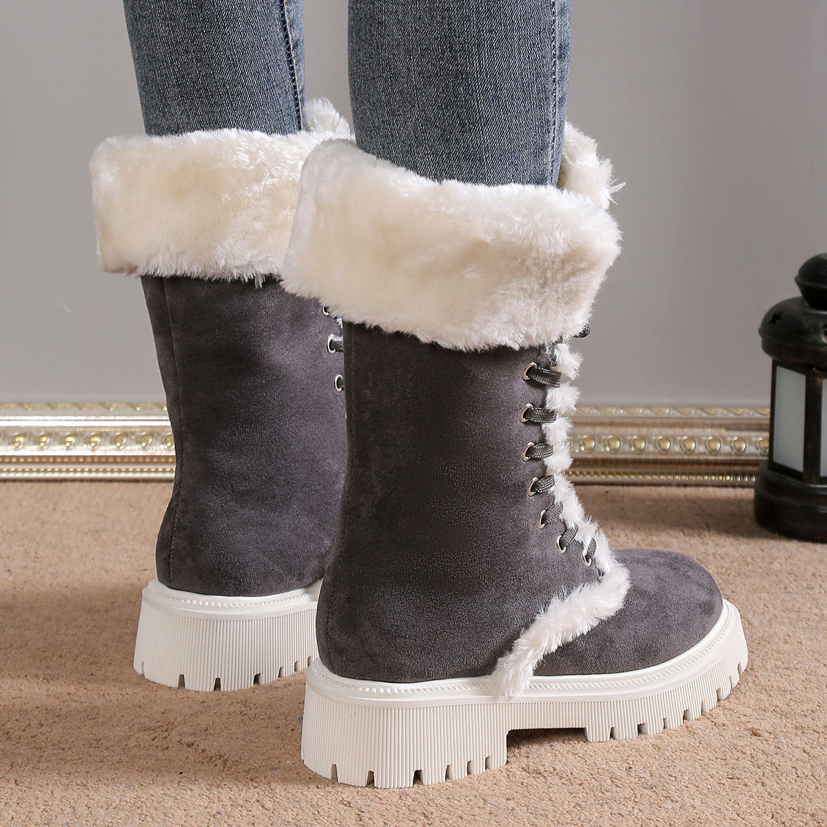 Bottes d'hiver femmes chaudes.