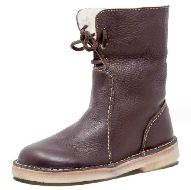 Bottes Neige Femme Doublées et Lacées