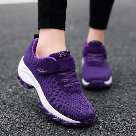 Chaussures de course à semelle épaisse